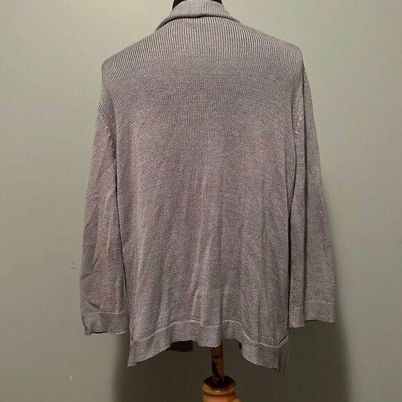 Worthington Women's Tan Knit Long Sleeves Open Cardigan Sweater - Picture 3 of 8